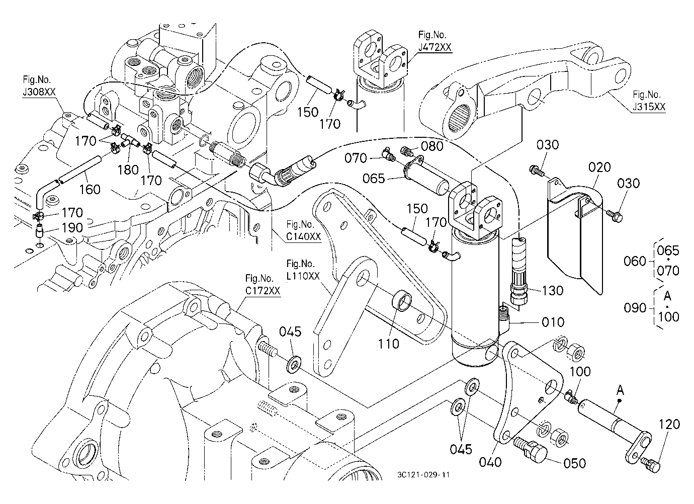 3P-Lift Assist Cylinder Lh