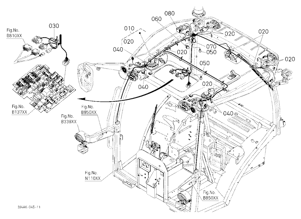 Electrical Wiring (Roof) [With Mirror Heater]