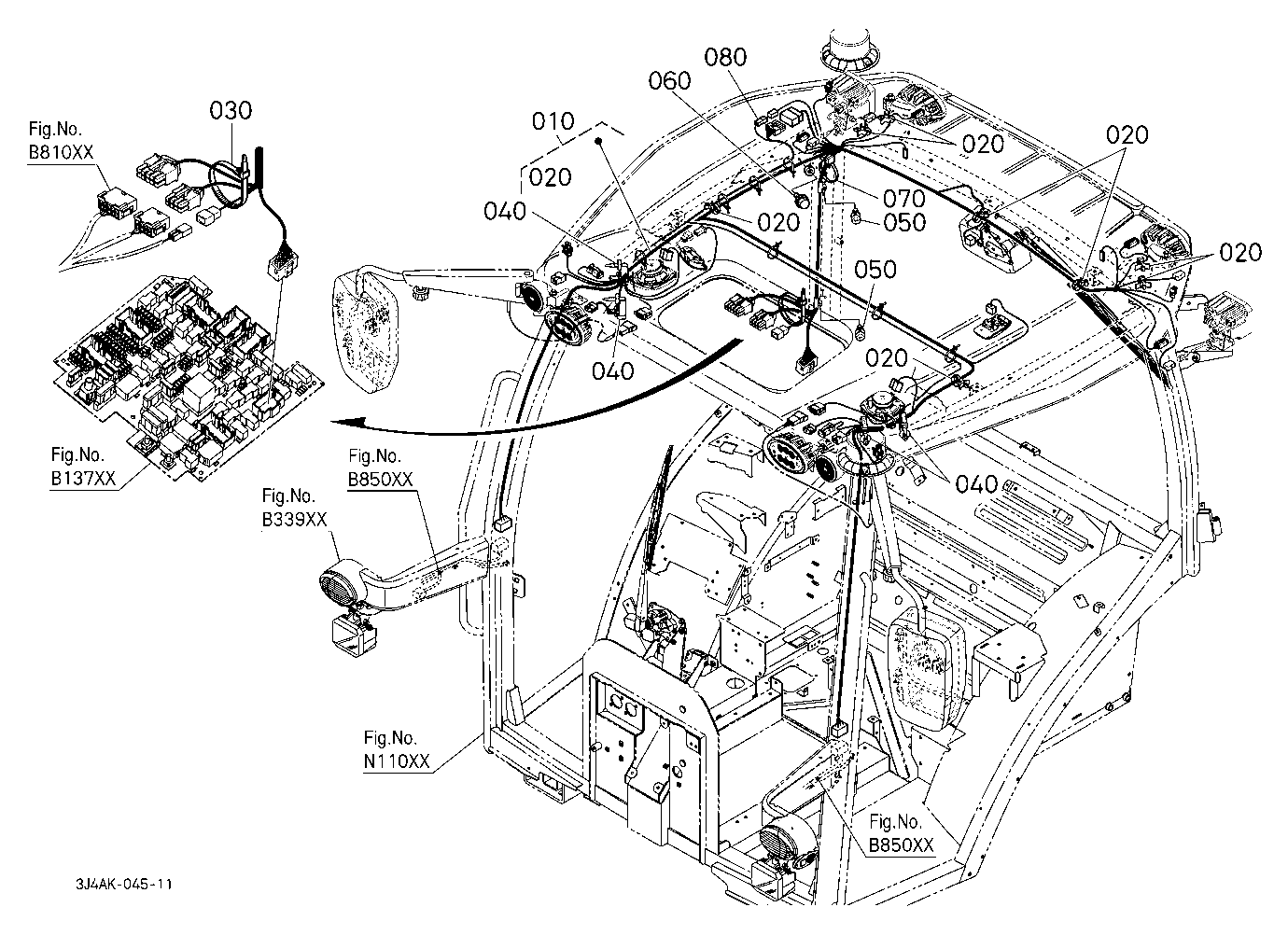 Electrical Wiring (Roof) [With Mirror Heater]