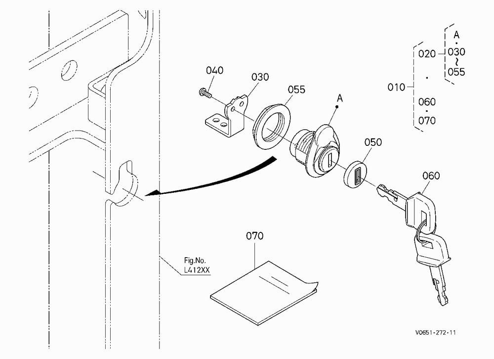 KIT BONNET LOCK [OPTION]