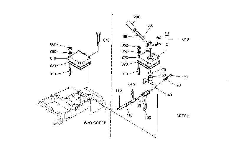 Creep Gear Shift Lever