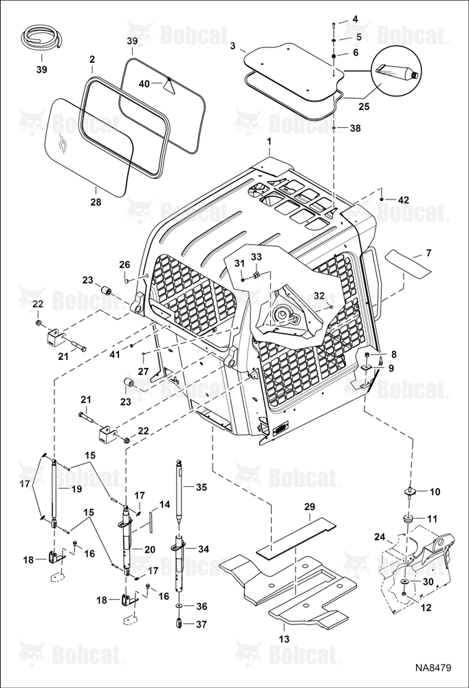 Operator CAB (Gas Spring) B1E611001 - B1E617609
