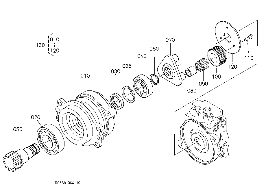 Swivel Motor (Component Parts 2)