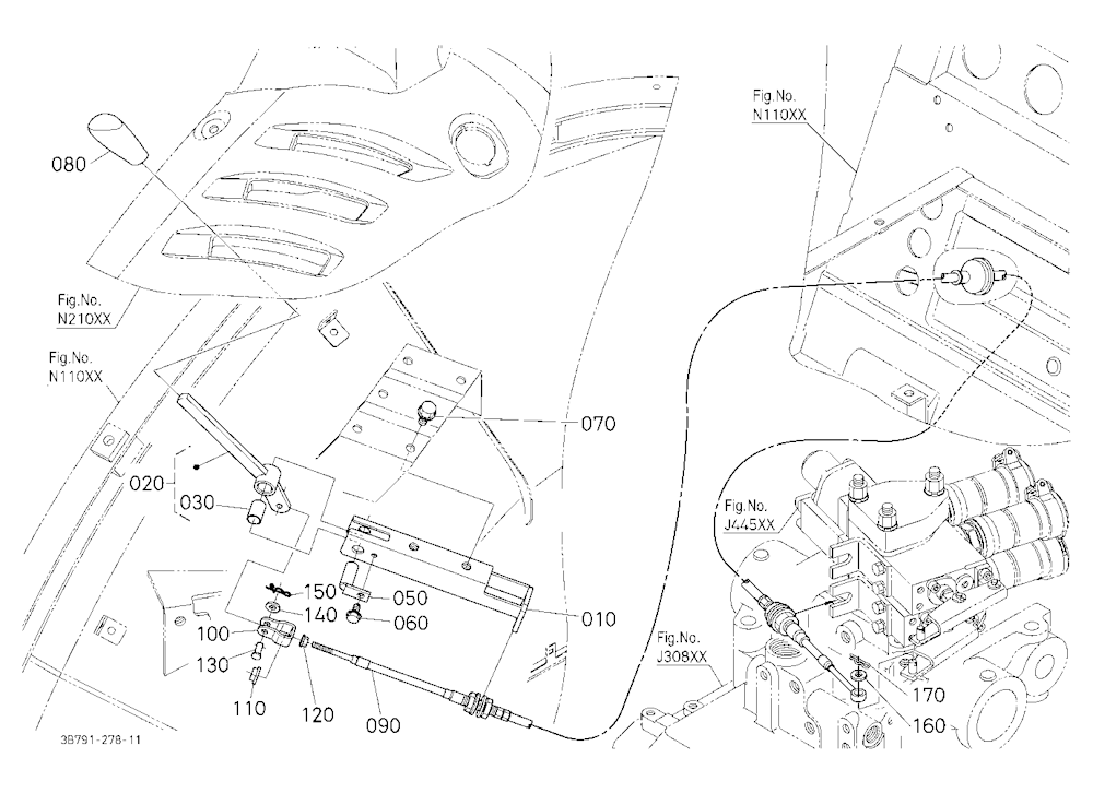 Auxiliary Control Valve Lever (1St)