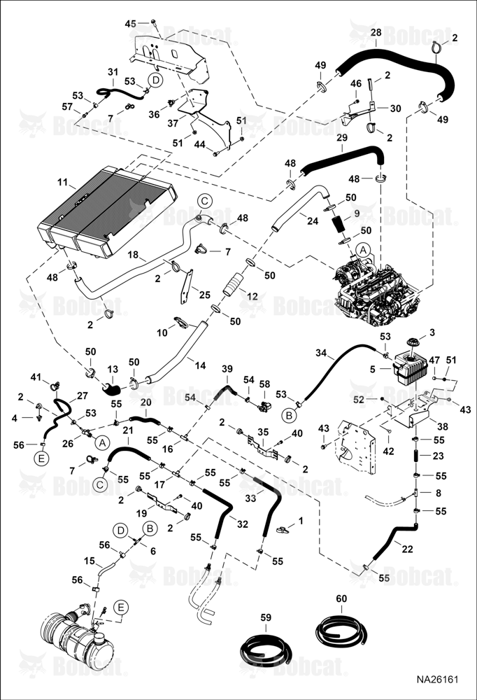 Cooling System B54W11001 & Above, B54Y11155 & Above, B69611001 & Above