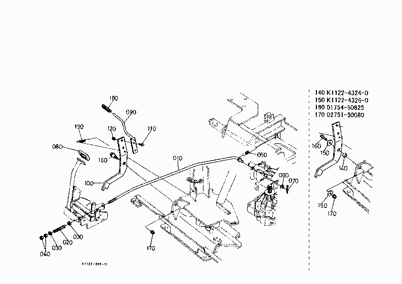 BRAKE ROD/PARKING LOCK PEDAL