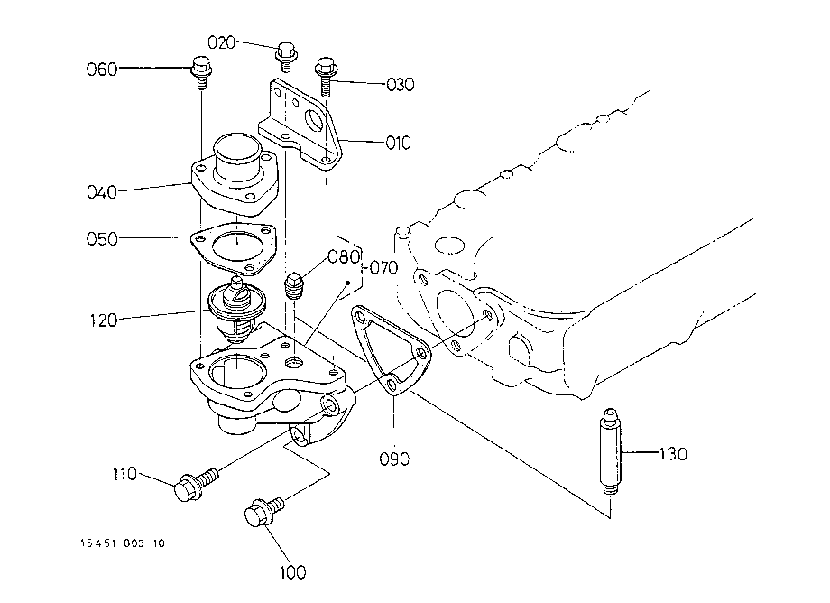 Water Flange And Thermostat