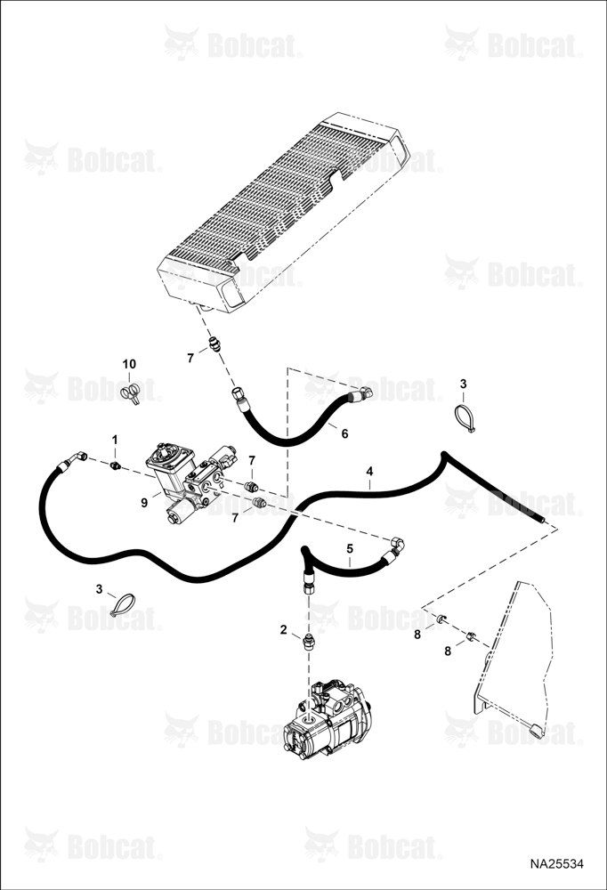 Hydraulic Circuitry (Fan Motor)  B5AY11521 & Above