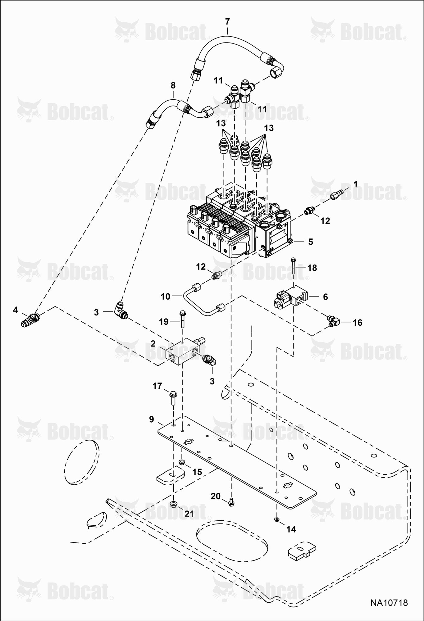 Hydraulic Circuitry (Control Valve) (Non-leveling)  B3KV11001 & Above