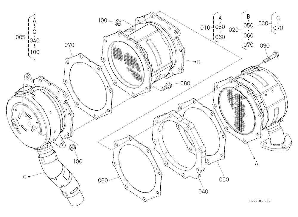 Diesel Particulate Filter Muffler [Component Parts
