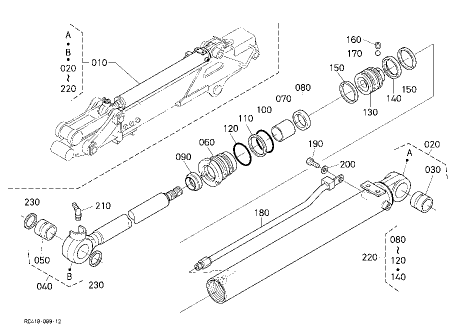 Bucket Cylinder And Component Parts