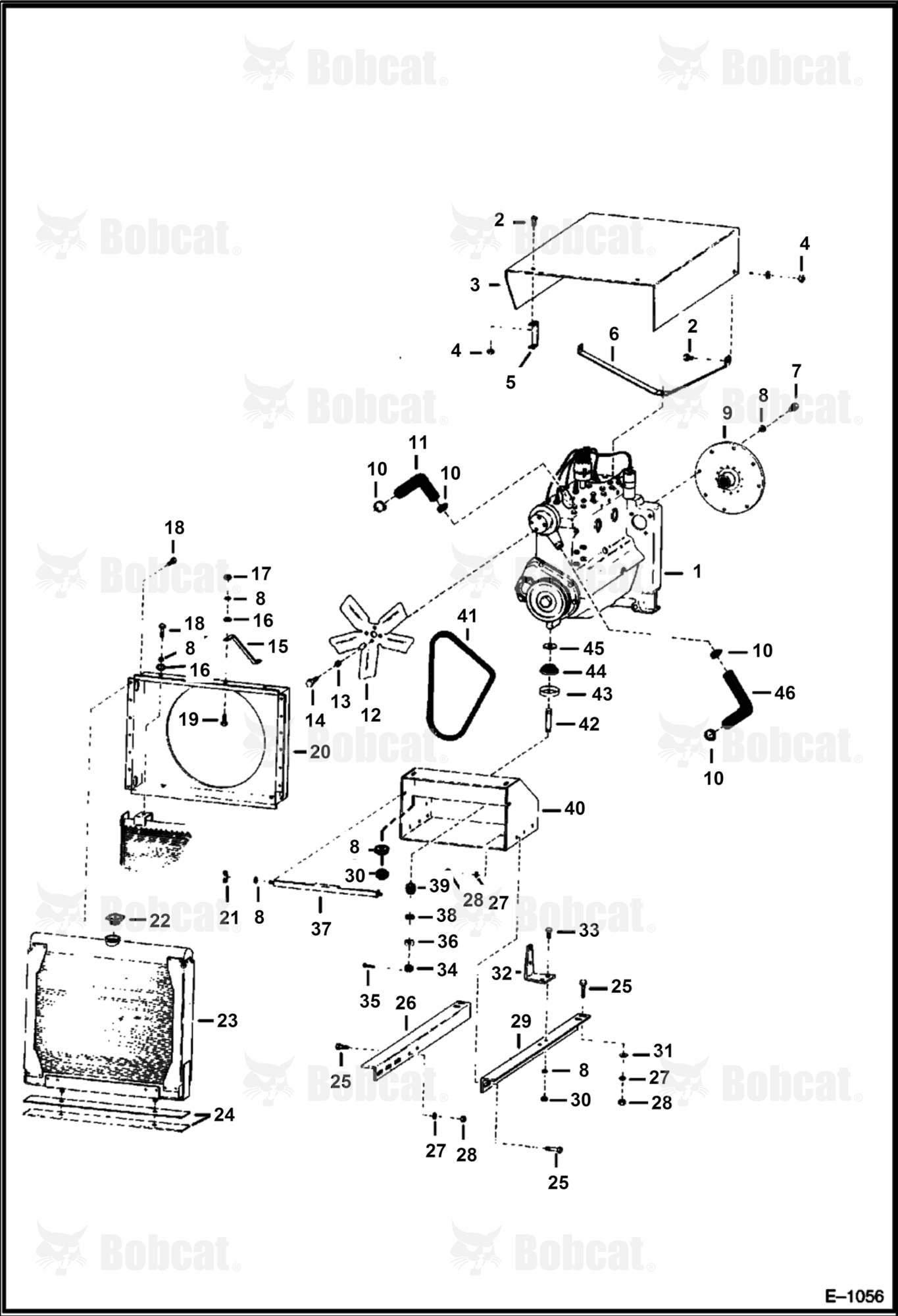 Engine Cooling & Mounting Parts (Gasoline)