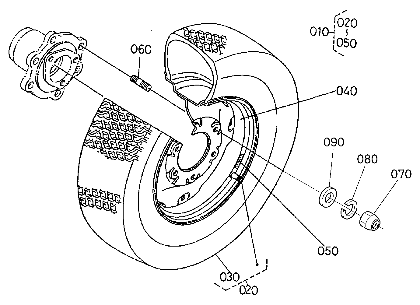 Front Wheel (25X8.50-14 Nhs) [A]