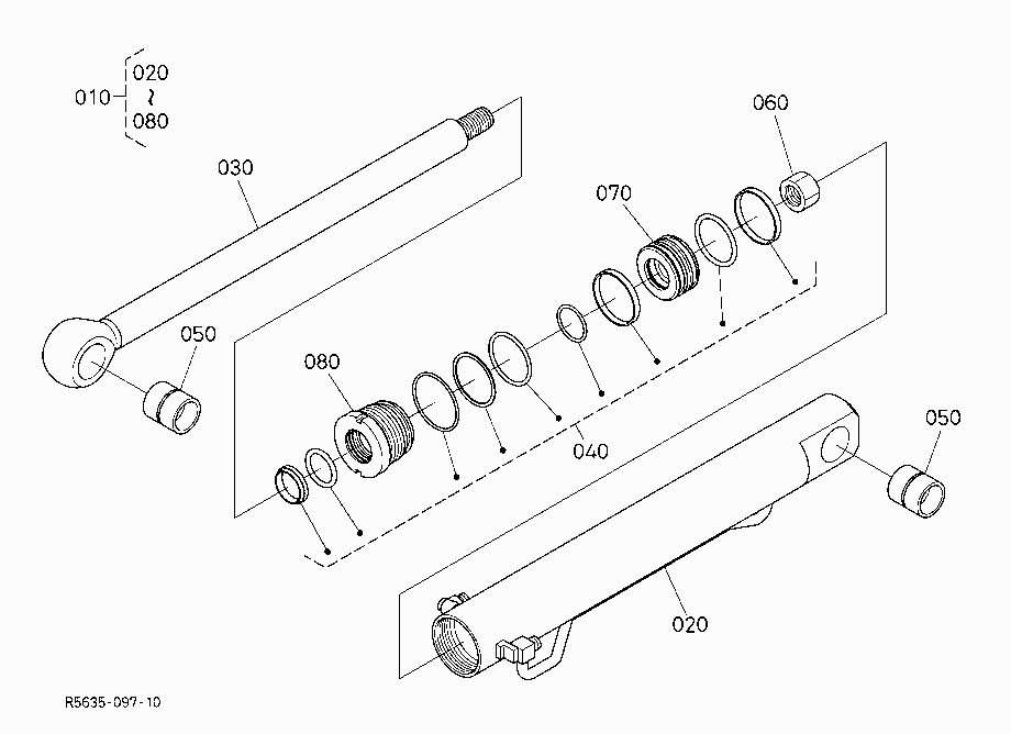 BUCKET CYLINDER (COMPONENT PARTS)