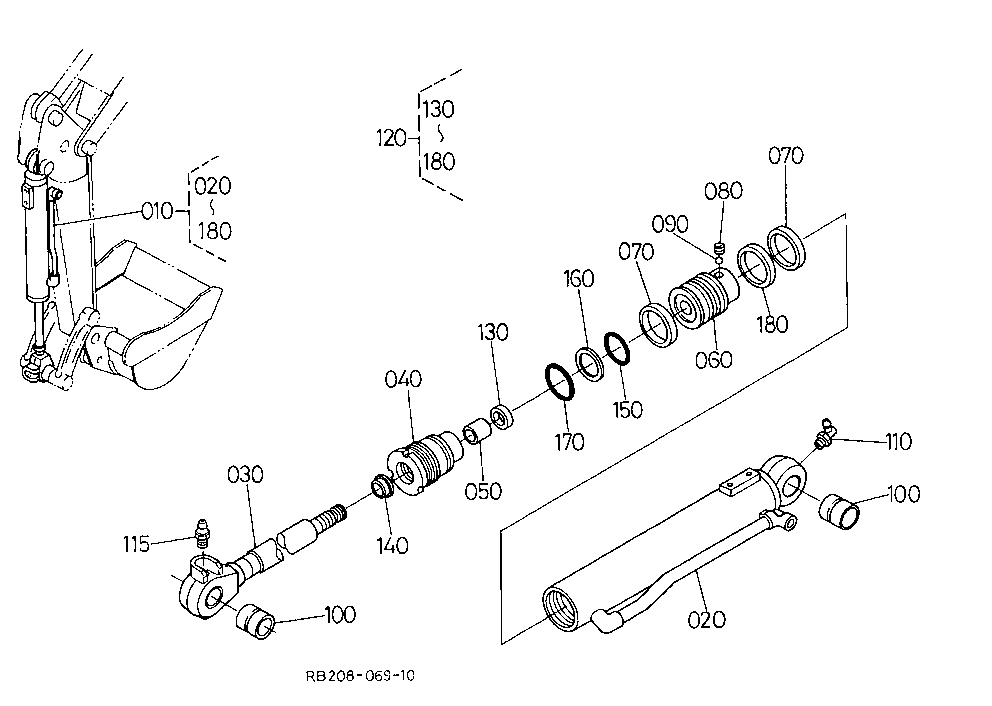 Bucket Cylinder And Component Parts