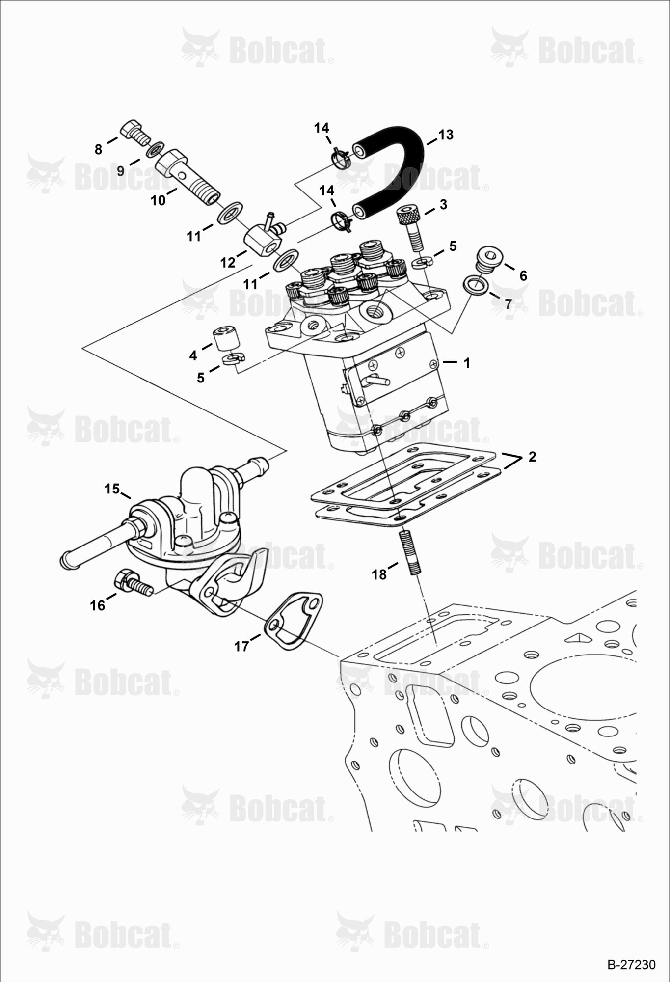 Fuel & Injection Pump (Kubota D722-E4B-BC-6)(Tier IV Replacement)