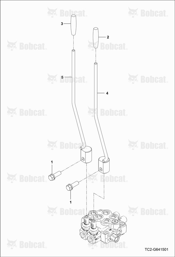 Control Levers (RH Console) (Rear Auxiliary Hydraulics)