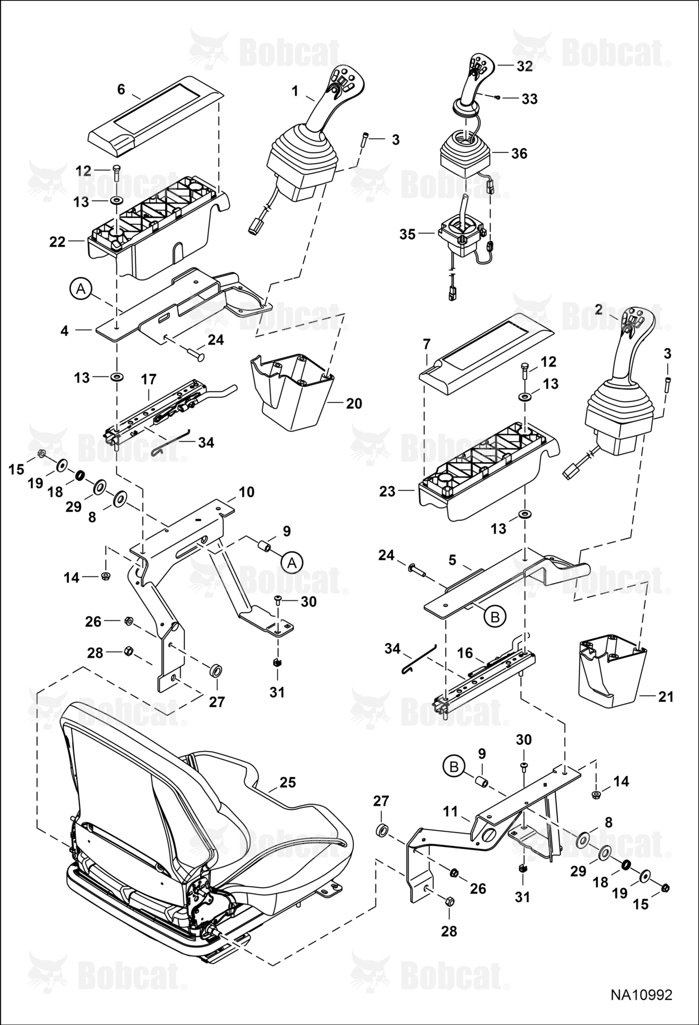 Controls Electrical (SJC) (Armrest Assembly)  AV9V11896 & Above