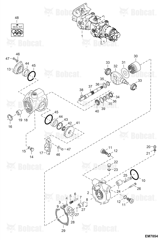 Hydrostatic Pump (LH) (Manual Controls)