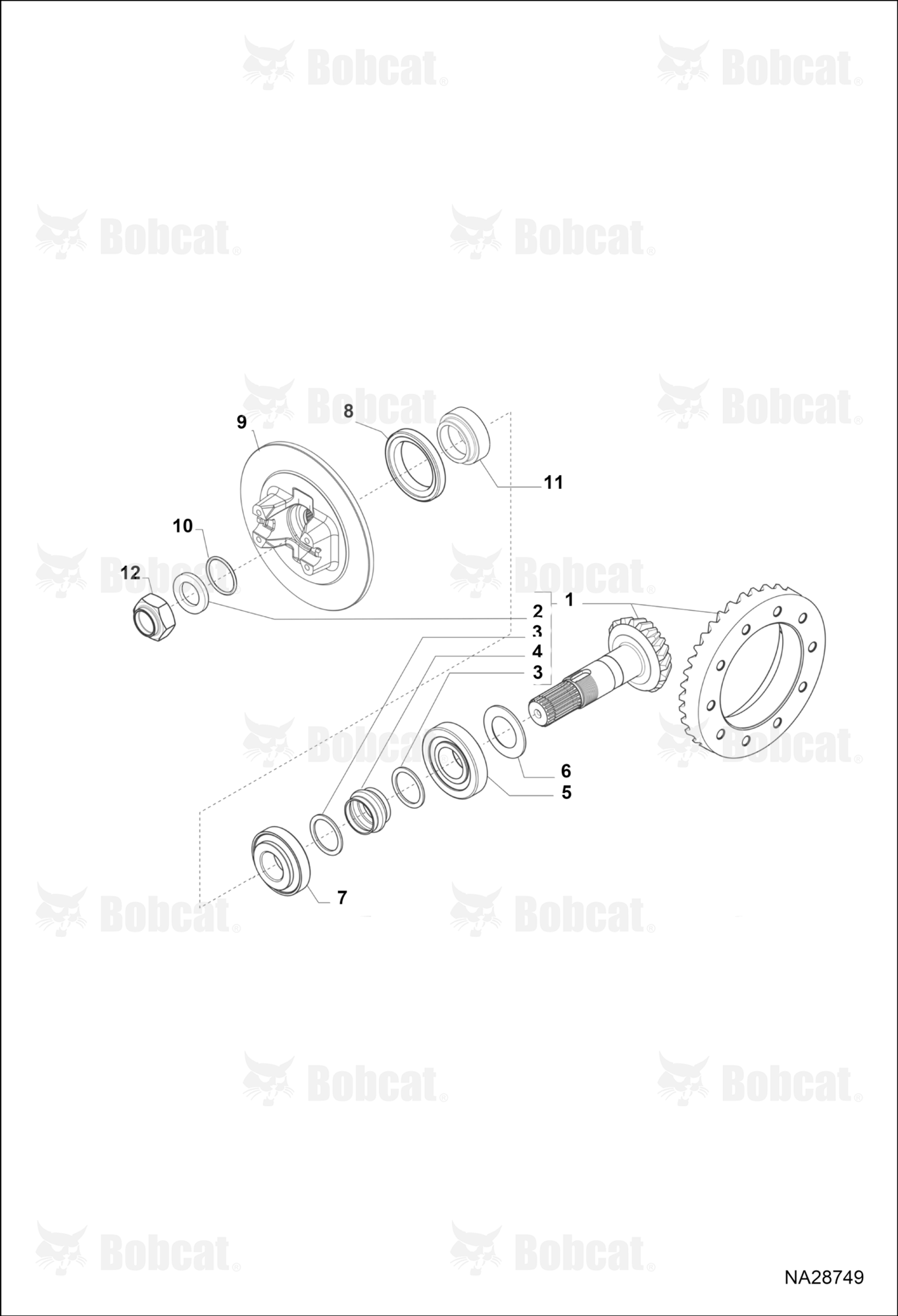Rear Axle (Bevel Gear Set)