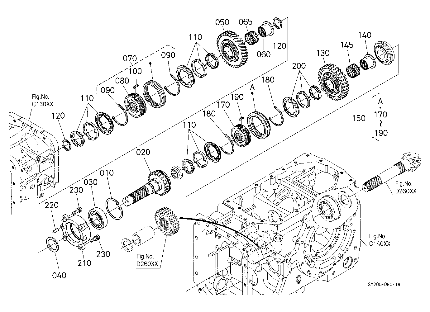 Range Gear Shaft (Rear) [New]