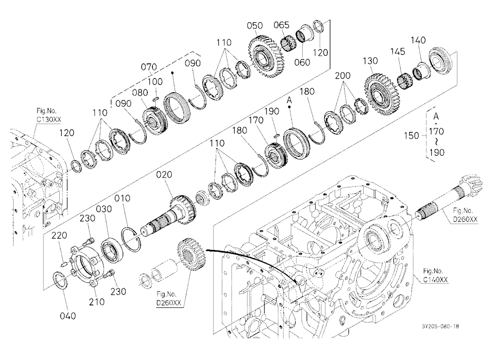 Range Gear Shaft (Rear)
