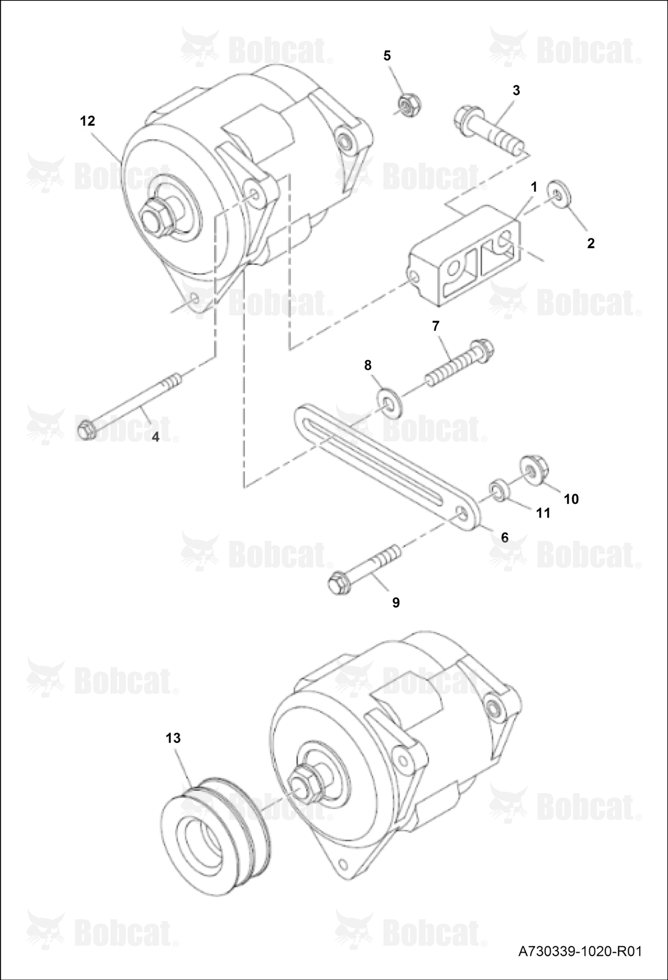 Alternator and Its Brackets