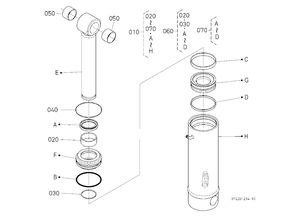 3P-Lift Assist Cylinder [Component Parts] [Option]