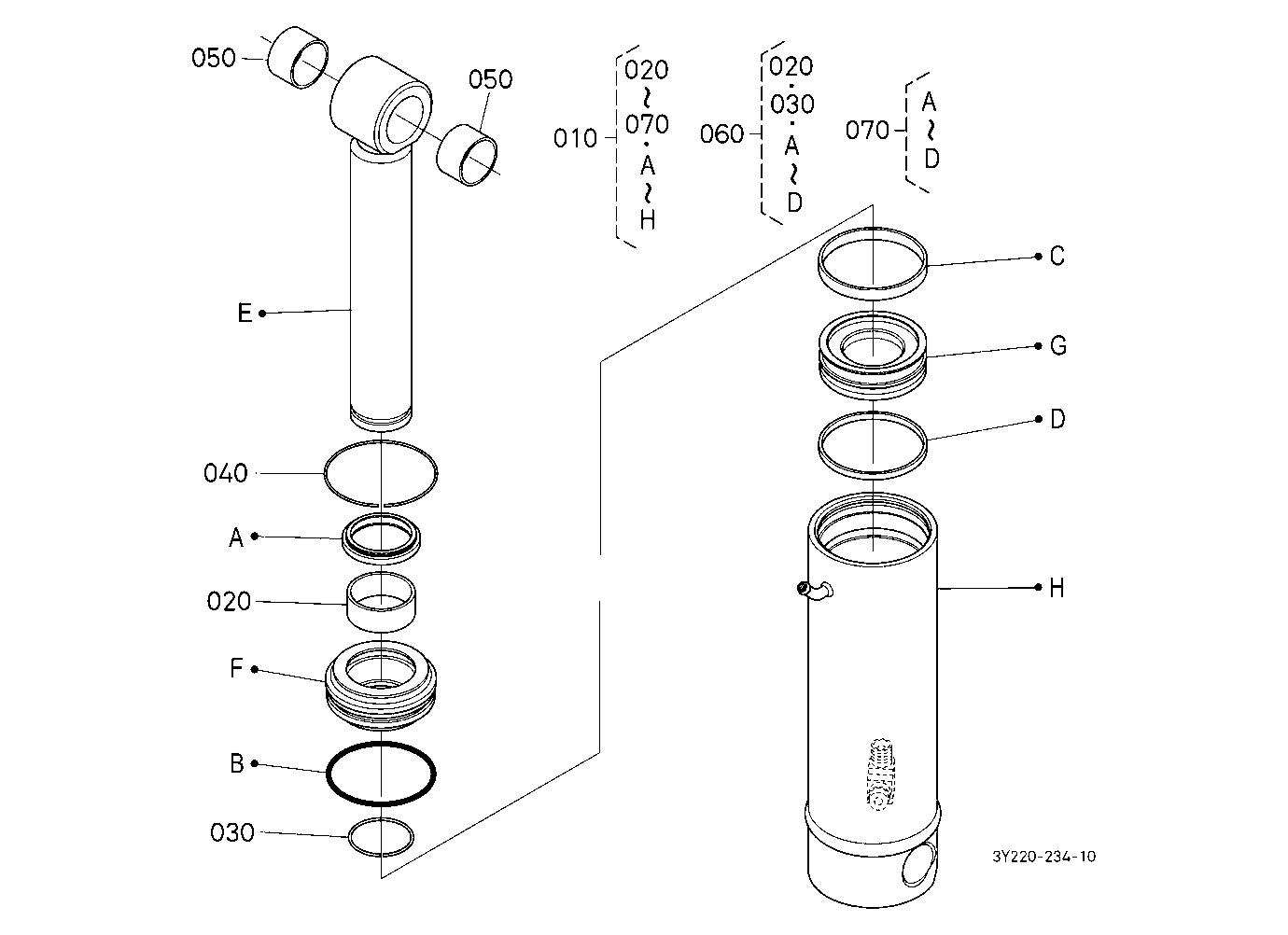3P-Lift Assist Cylinder [Component Parts] [Option]