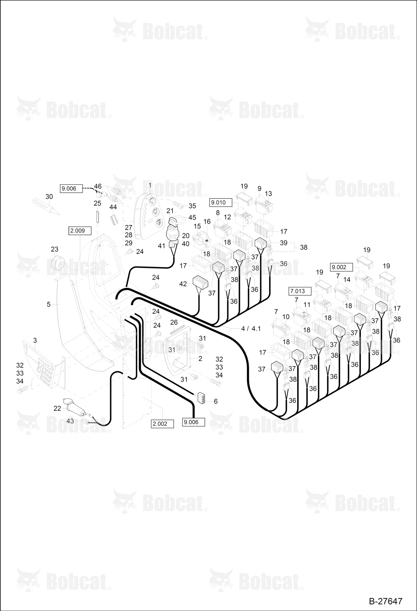 Electric Installation (DASH CONSOLE)  XXXX/0210 & Below