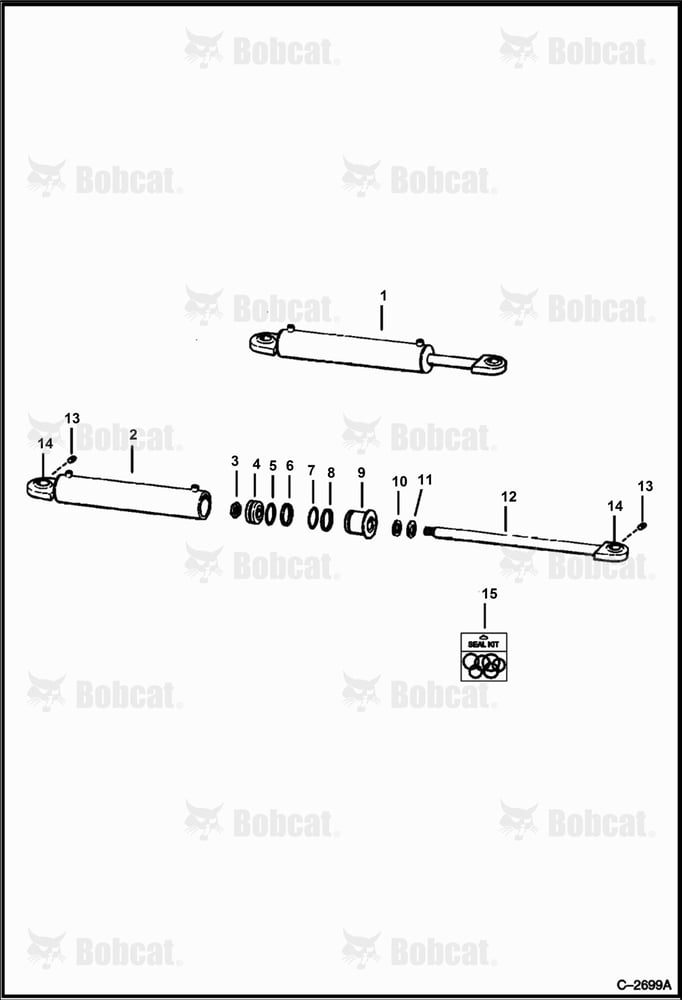 Steering Cylinder (W/Inlet & Outlet on Opposite Side)