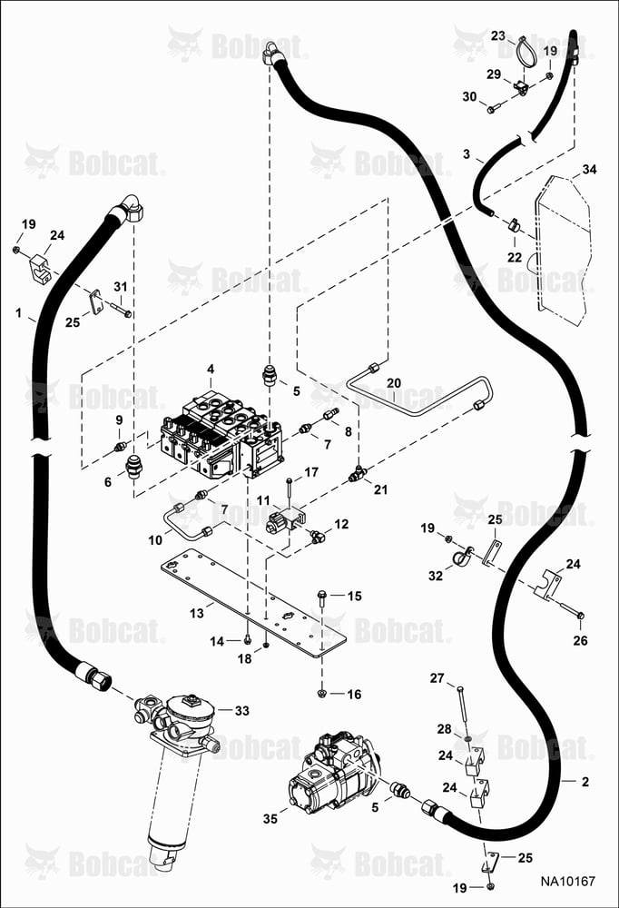Hydraulic Circuitry (Control Valve) (Non-leveling) B3GU11001 & Above