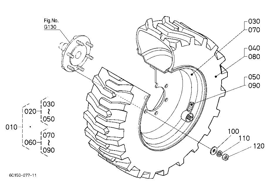 Front Wheel(23*8.50-12) [Except[Au][Nz]]