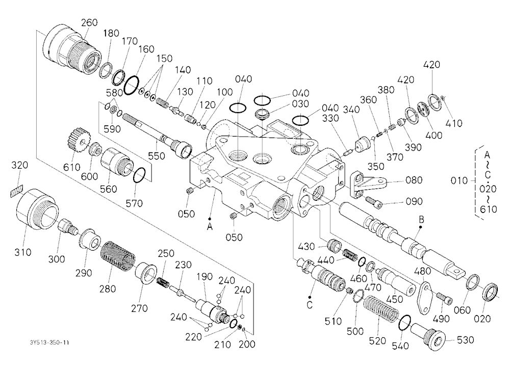 Auxiliary Control Valve (Scd And Fc) [Component Pa