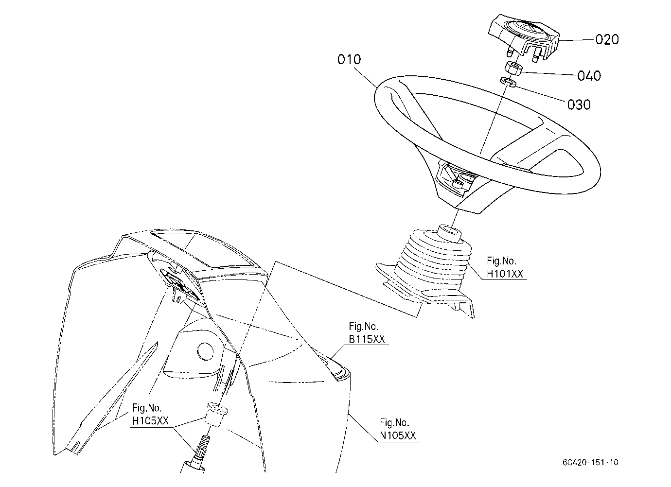 Cab Kit (Steering Wheel) (W/G.No.B7083,B7084) [Opt
