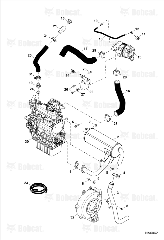 Engine & Attaching Parts (Air Cleaner & Muffler)