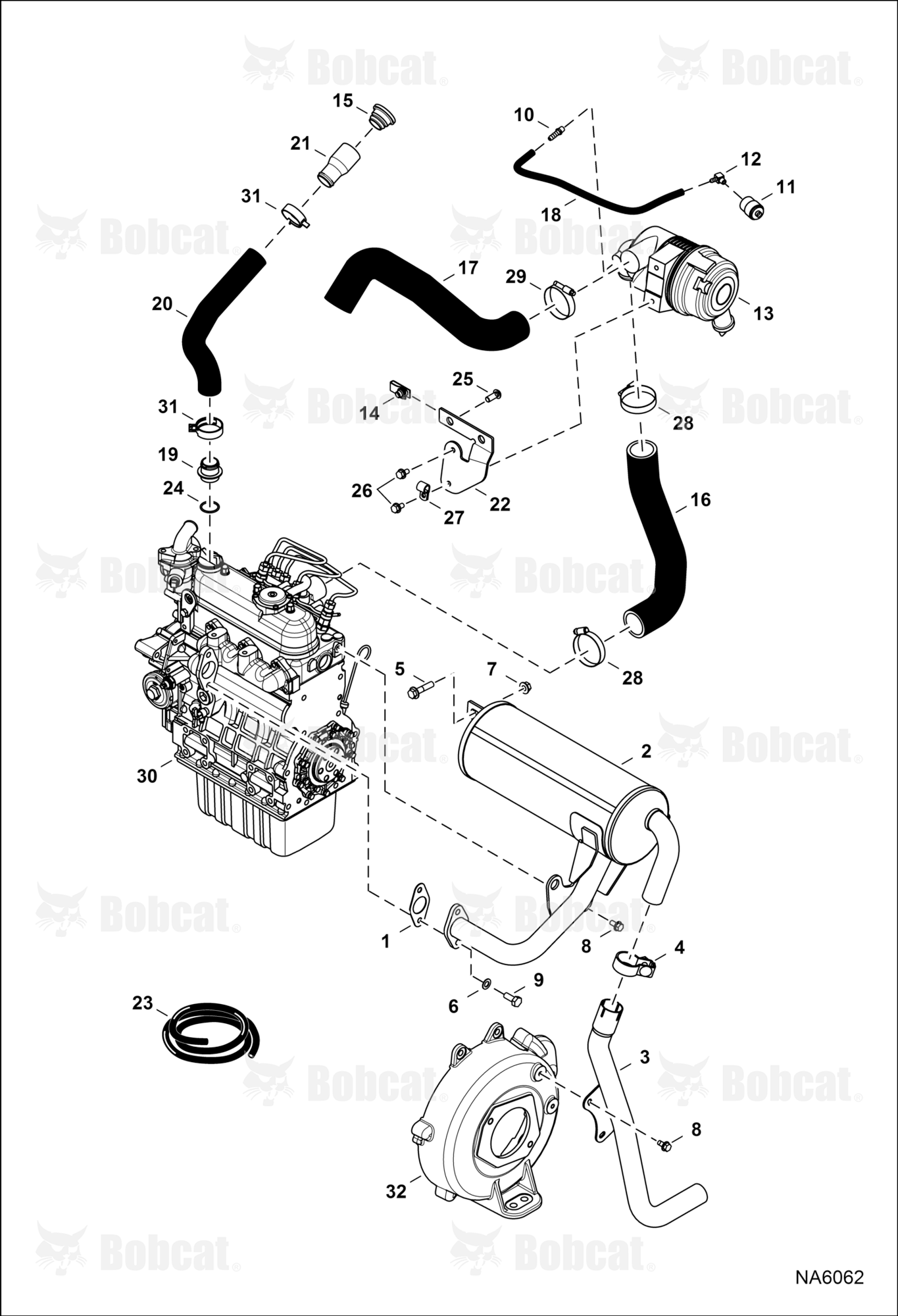 Engine & Attaching Parts (Air Cleaner & Muffler)