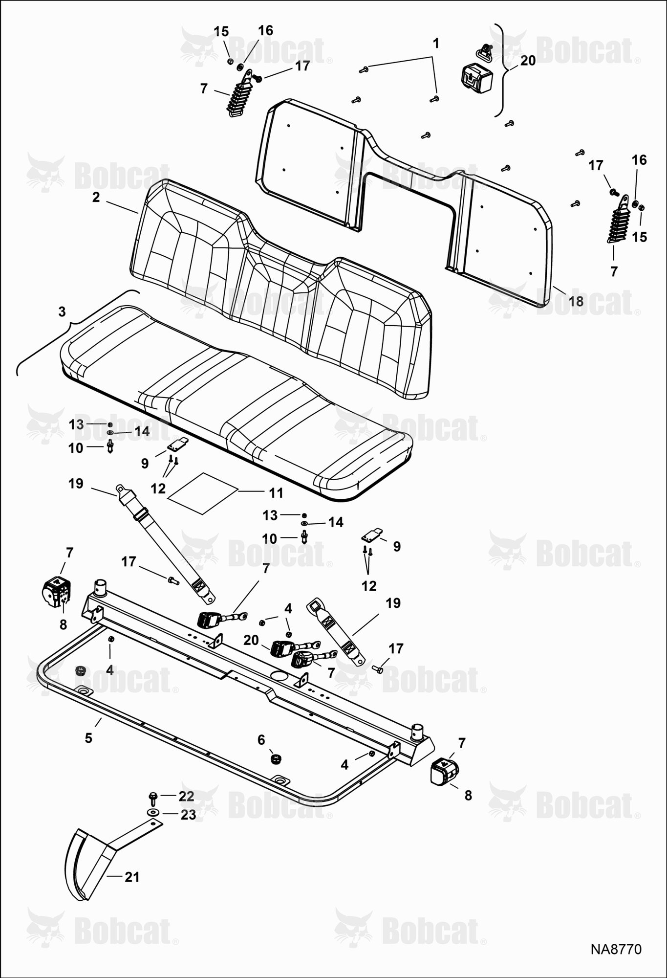 BODY, Seat & Base (Bench Seat)  AJNU31611 & Above