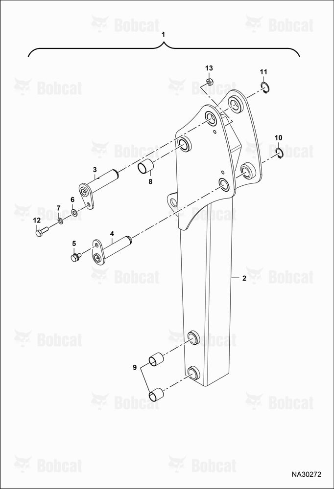 Tractor Backhoe BH67 (Arm Assembly) B77F00101 & Above