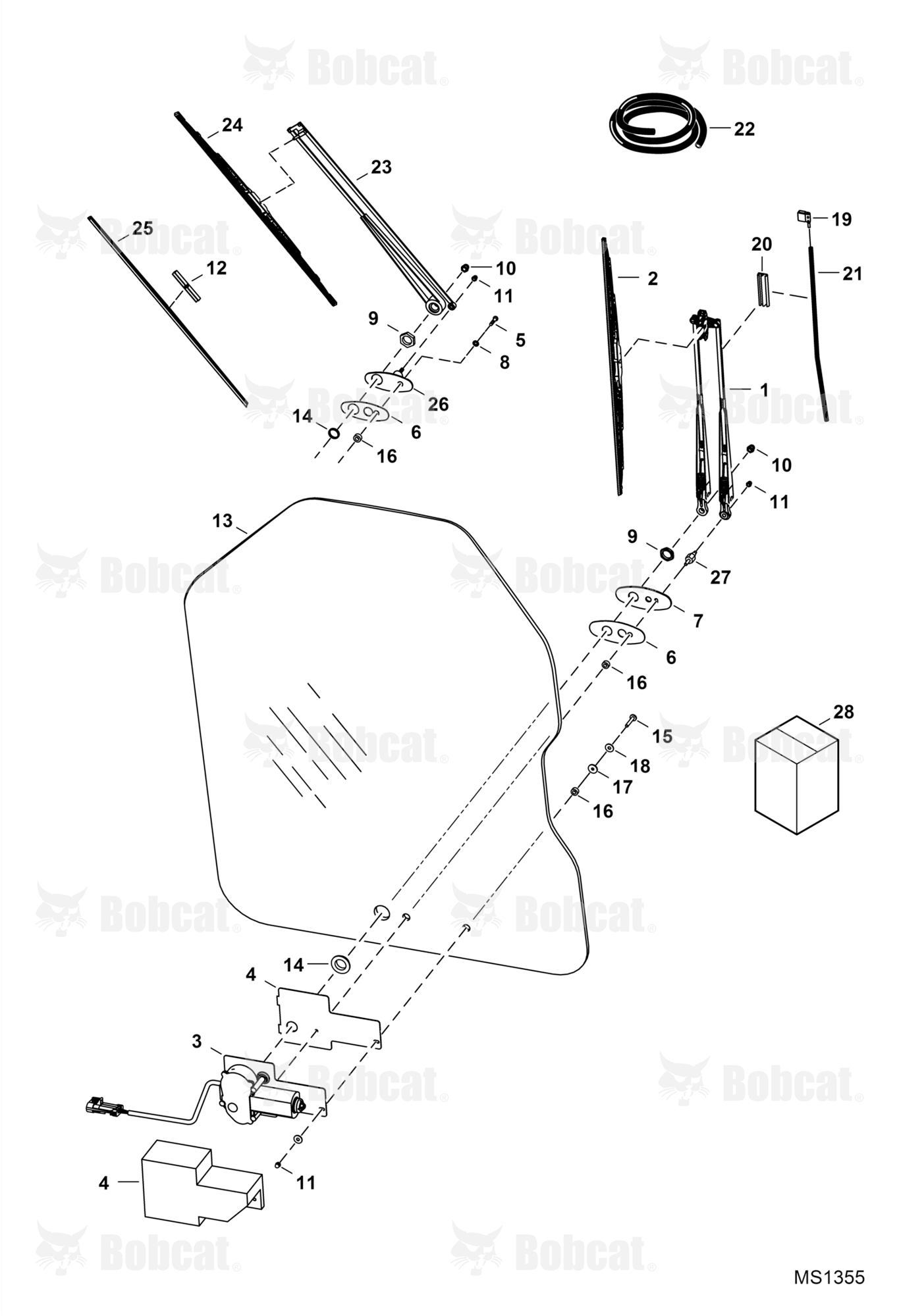 CAB Door (Window & Wiper)