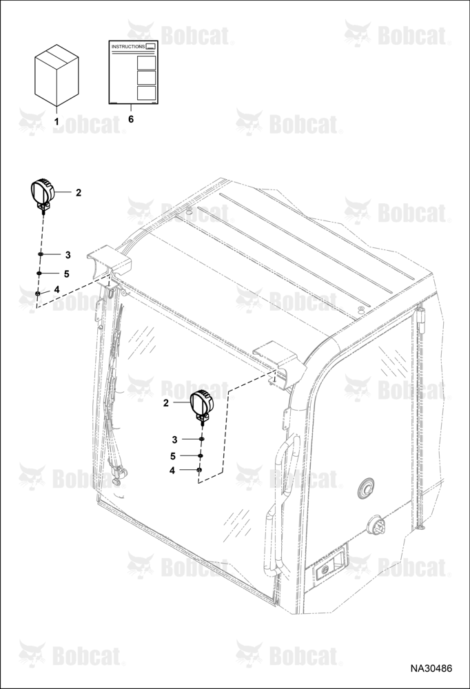 Work Light Kit (Cab) (Front)