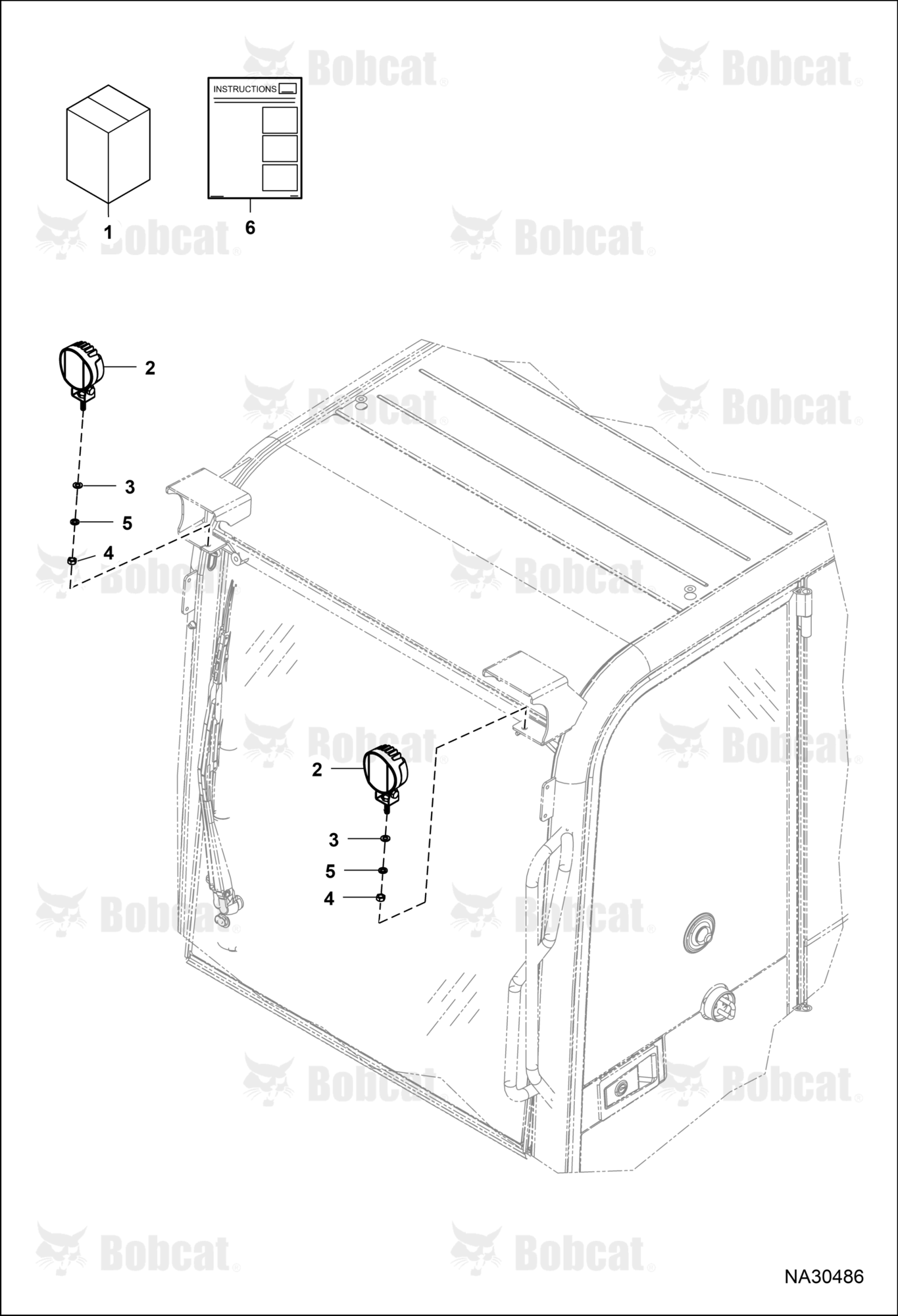 Work Light Kit (Cab) (Front)