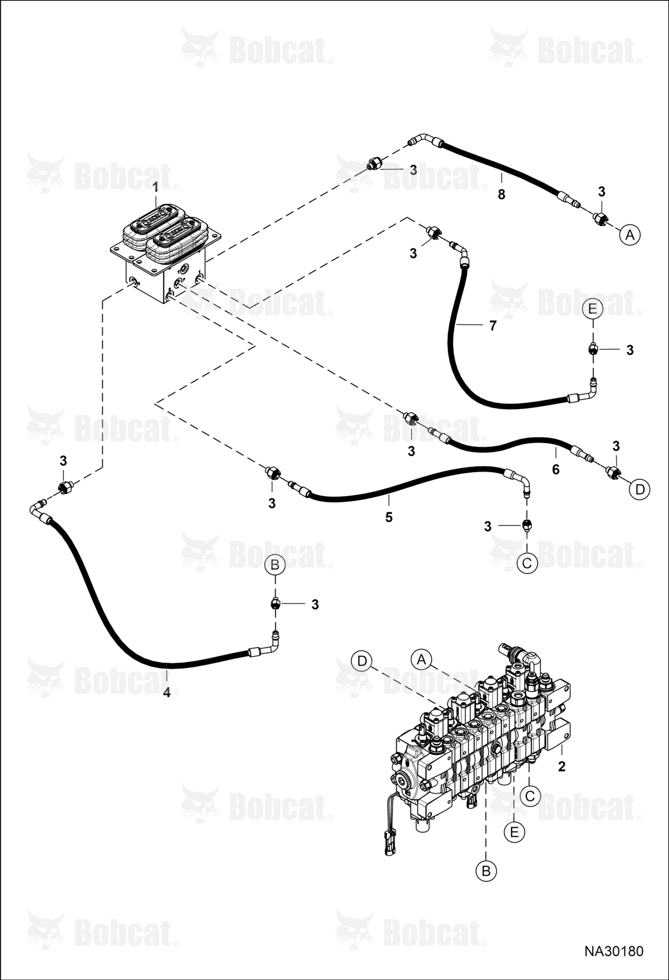 Hydraulic Circuitry (Dual Pedal Valve, Control Valve)
