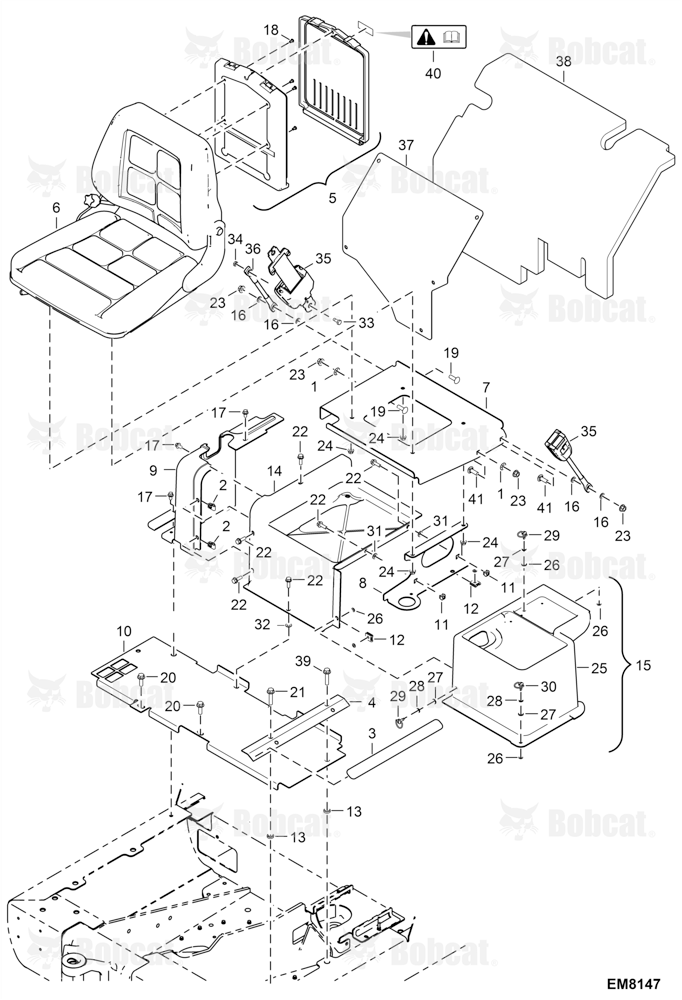 Operator Seat (W/ Seat #7180305) AHNM12019 - AHNM22487