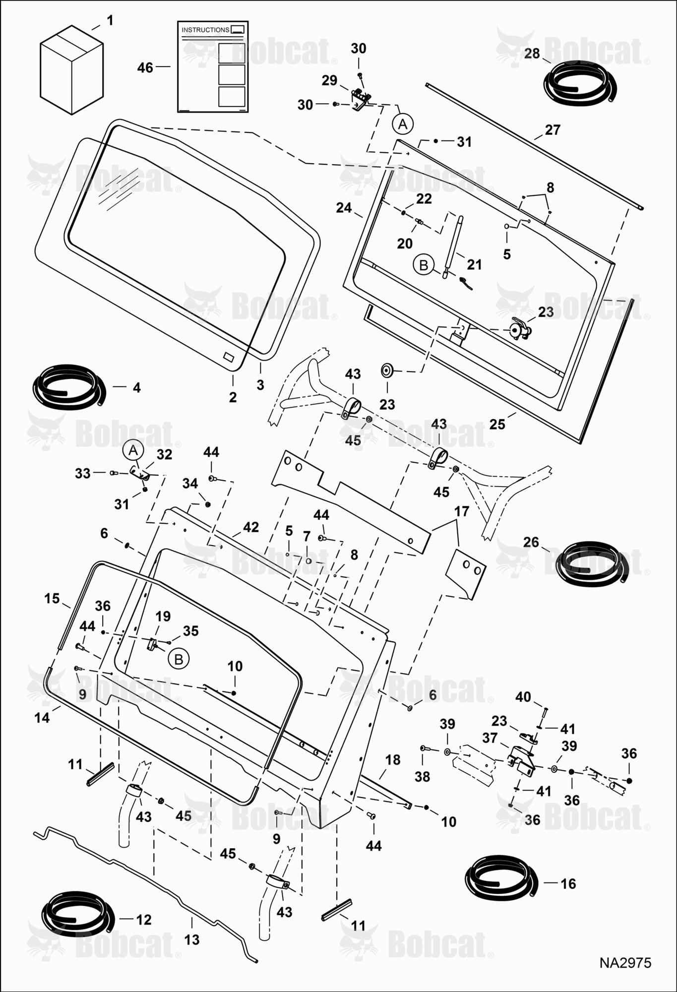 CAB Panels (Steel) (Tip Out Windshield)