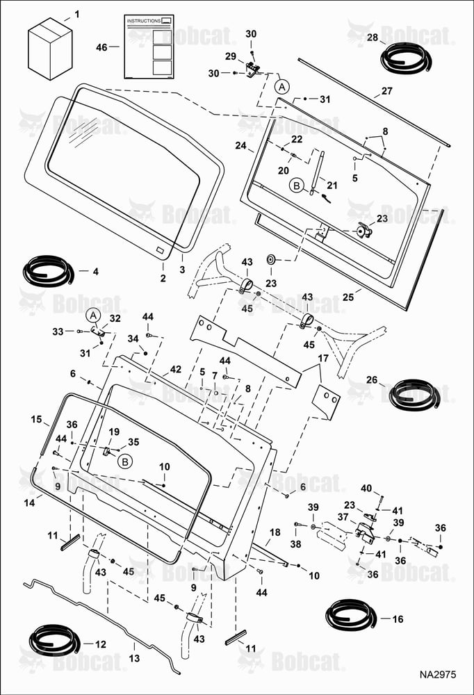 CAB Panels (Steel) (Tip Out Windshield)
