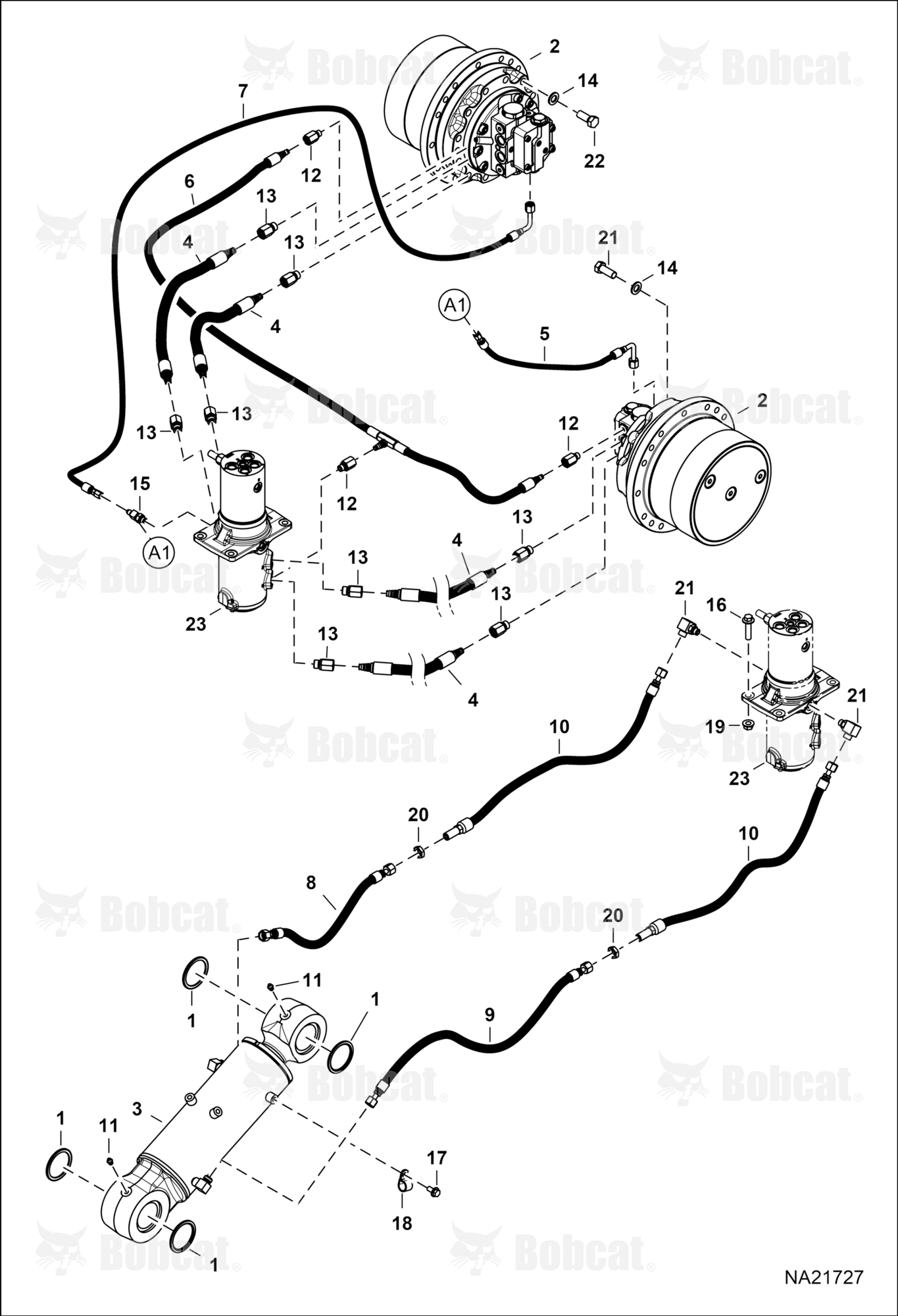 Hydraulic Circuitry (Lower)(W/O Angle Blade)