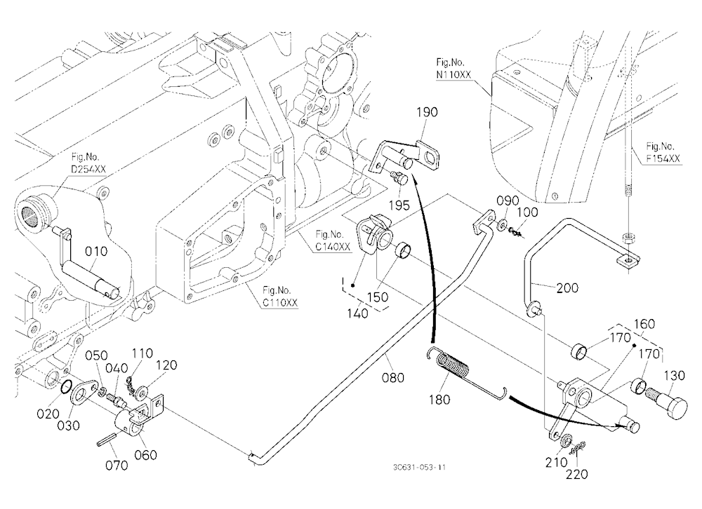 Front Wheel Drive Lever (Lower)
