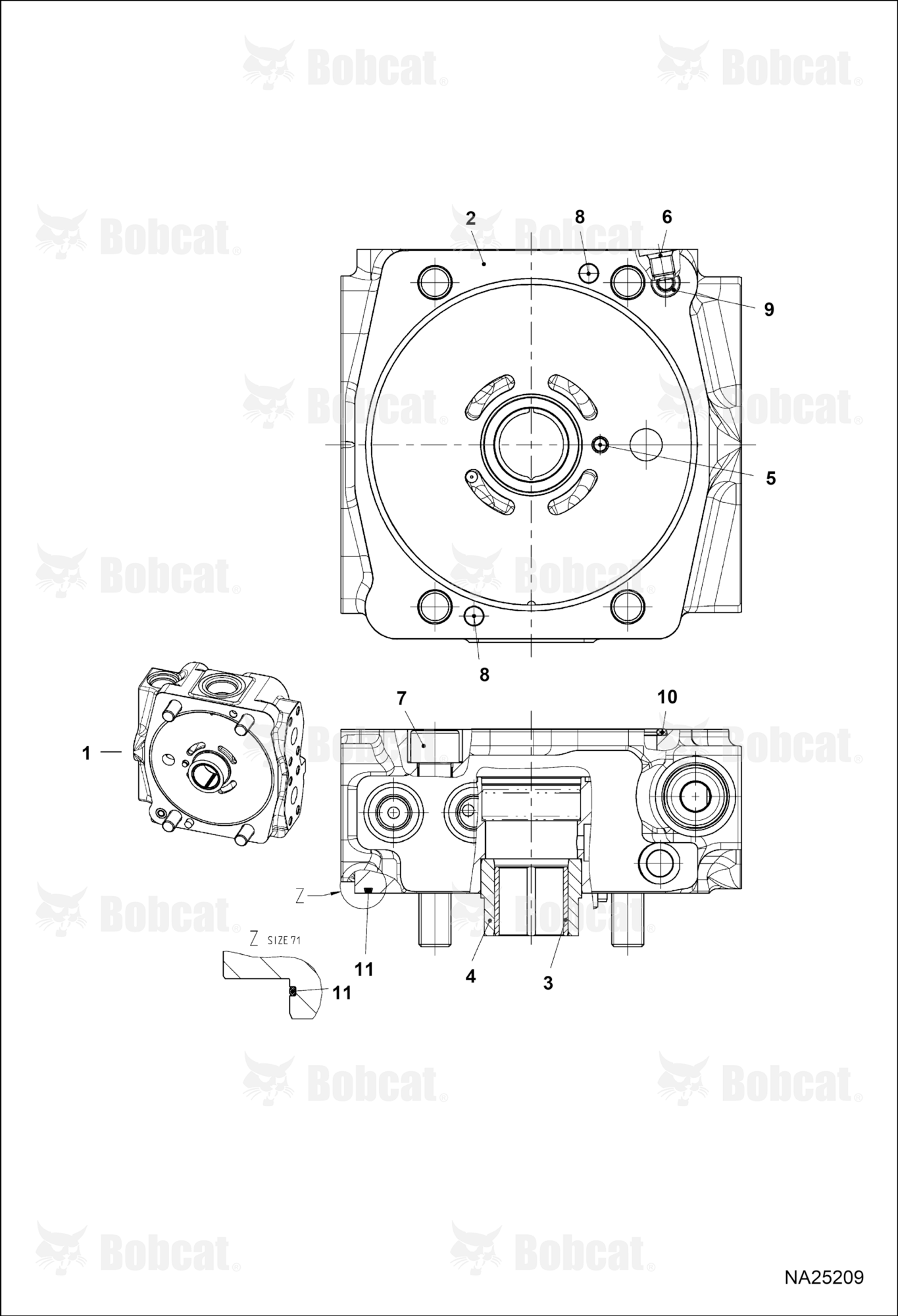 Hydrostatic Pump (Connection Plate)  B53D12001 & Above