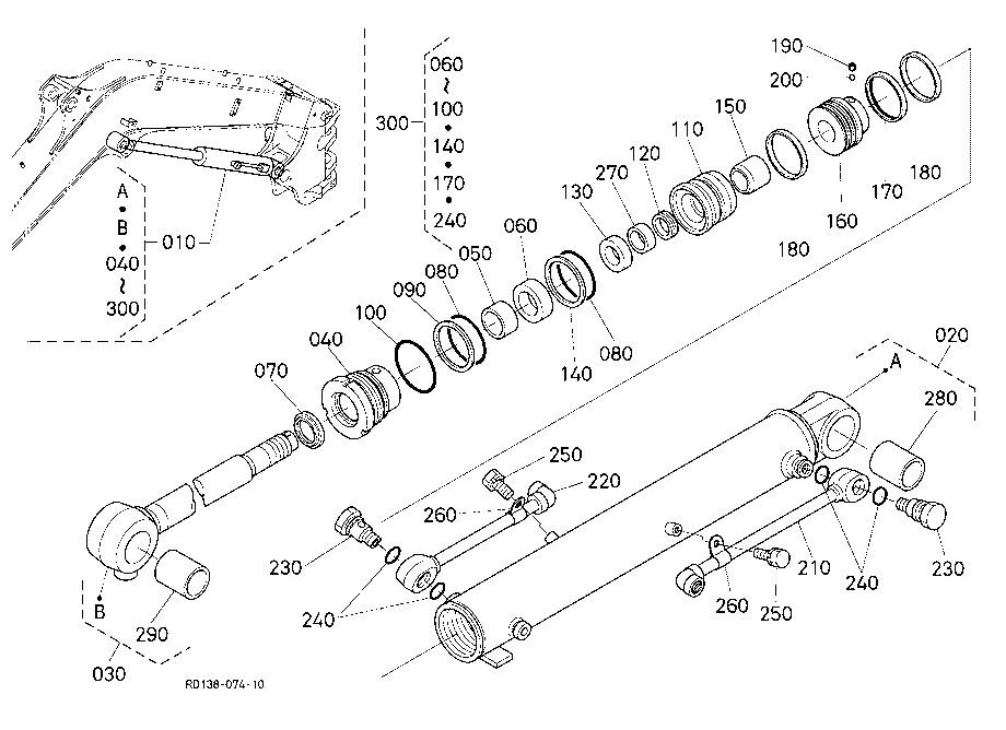 Boom Cylinder And Component Parts